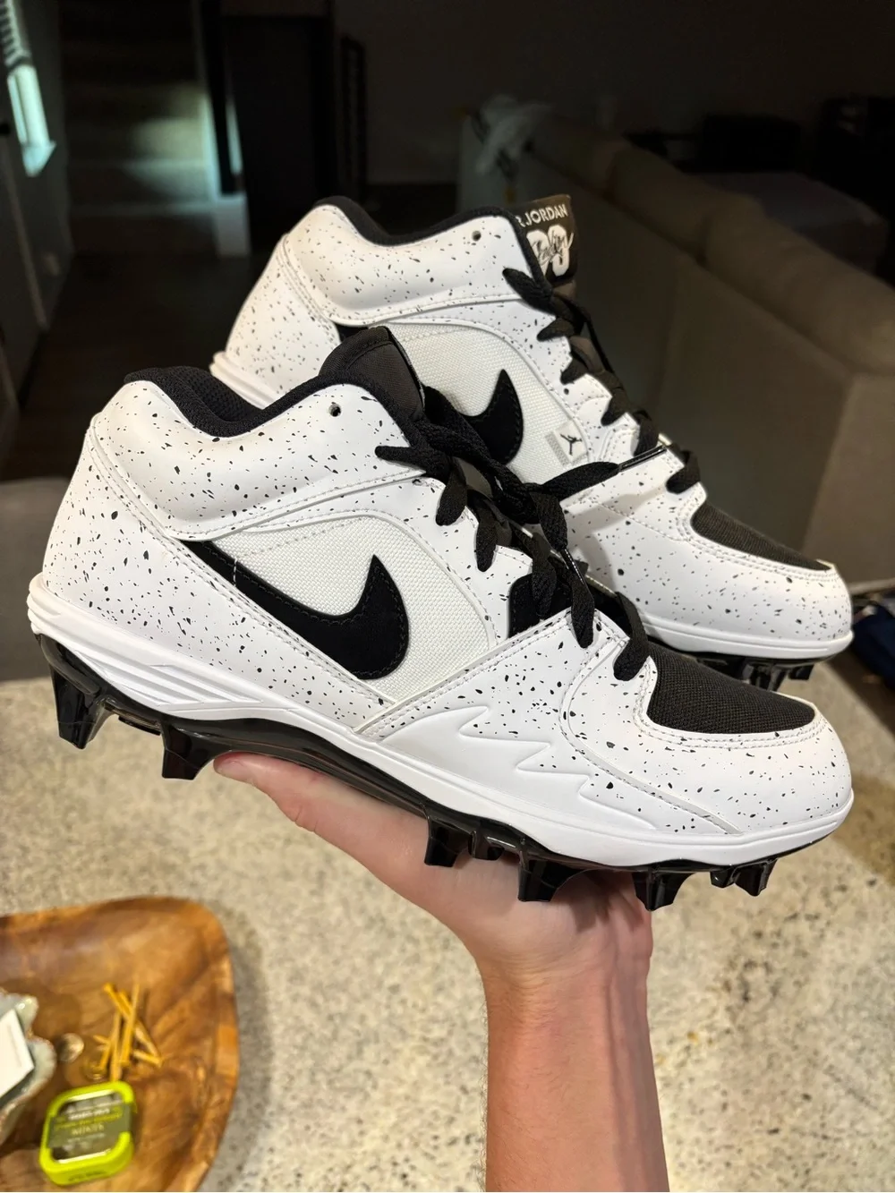 Air Jordan Stadium 90 Low TD ‘Shadow’ Cleats Men’s Size 9 & 9.5 | HQ0210-100